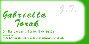 gabriella torok business card