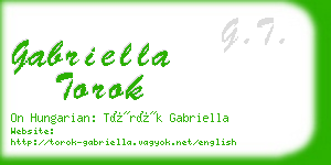 gabriella torok business card